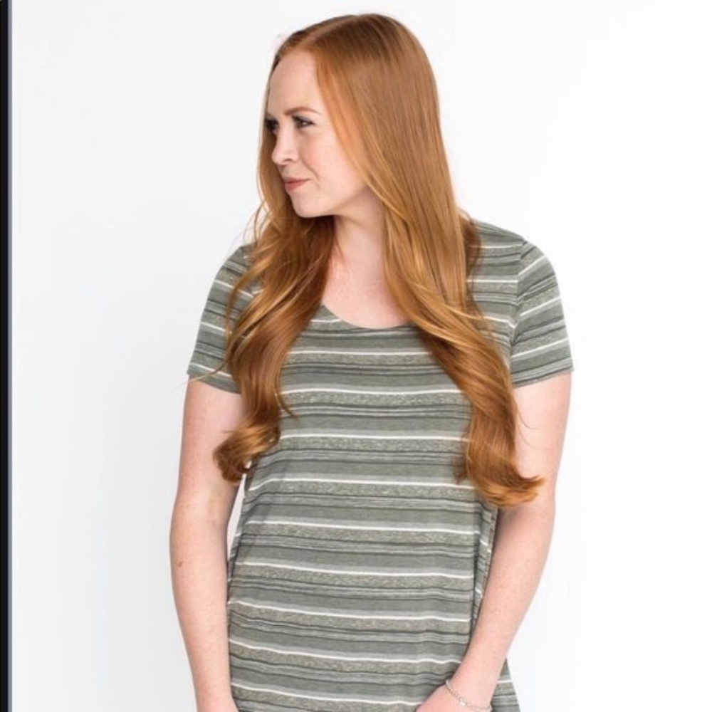 Agnes & Dora NWT Everyday Tee Olive Ivory Stripe XXS XS  L XL XXXL